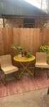 Chapin Modern Woven Dining Chair With Metal Legs Threshold - Open. Price: $150.00.
