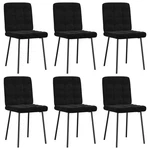 Dining Chairs 6 Pcs Black Velvet New. Price: $421.46.