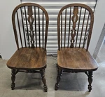 Ethan Allen Royal Charter Oak Bowback Windsor Side Chairs Item #16-6000 Pair Used. Price: $545.00.
