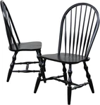 Sunset Trading Windsor Dining Chair Set, 41, Antique Black, Open. Price: $404.00.