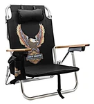 Harley-davidson Vivid Bar & Shield Eagle Graphic Beach Chair, Black New. Price: $69.95.