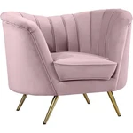 Maklaine Contemporary Velvet Accent Chair Pink And Gold New. Price: $686.62.