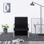 Armchair With Chrome Feet Black Velvet New. Price: $108.86.