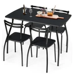 Costway 5 Pcs Dining Set Table & 4 Chairs Home Kitchen Room Breakfast Furniture New. Price: $129.99.