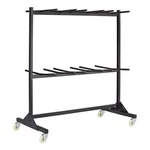 Bowery Hill Traditional Steel Metal Two-tier Folding Chair Cart Black New. Price: $701.99.