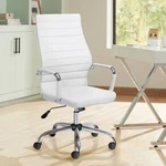 Primero White Faux Leather Adjustable Office Chair New. Price: $199.98.