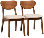 Baxton Studio Damara Sand Fabric Dining Chairs Set Of 2 New. Price: $212.00.