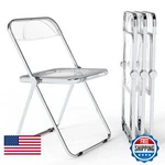 Real Relax Acrylic Folding Chairsfoldable Stackable Clear Metal Chrome New. Price: $203.23.