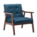 Convenience Concepts Take-a-seat Natalie Accent Chair Blue Faux Linen Fabric New. Price: $211.39.