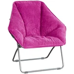 Zenithen Limited Hexagon Indoor Plush Folding Dish Chair, Plum Corduroy, Reboxed Used. Price: $62.82.