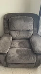 Serta Power Recliner Gray Fabric Chair Push-button Great Condition Used. Price: $100.00.