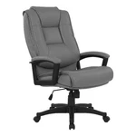 High Back Charcoal Bonded Leather Chair With Padded Loop Arms New. Price: $270.95.