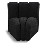Bowery Hill Contemporary Rich Black Boucle Fabric Curved Corner New. Price: $634.64.
