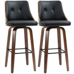 Homcom Height Stools, Pu Leather Swivel Barstools With Footrest And Tu New. Price: $309.88.