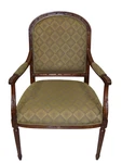 Ethan Allen Nicole Chair Upholstered Accent Country French Maple Carved #13-7166 Used. Price: $595.00.