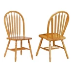 Selections Arrowback Windsor Dining Side Chair Light Oak Solid Wood Set Of 2 New. Price: $361.99.