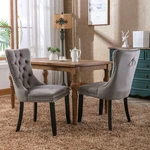 Modern Kitchen Dining Chair Set Of 2 High Back Upholstered Dinner Room Wood Leg New. Price: $133.91.