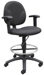 Boss Black Fabric Drafting Stools W/adj Arms & Footring Model # B1691-BK New. Price: $214.20.