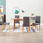 Dining Chairs 4 Pcs Taupe Fabric New. Price: $235.69.
