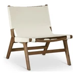 Bowery Hill Contemporary Cream Vegan Leather Upholstered Accent Chair New. Price: $753.26.
