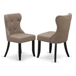 East West Furniture Sion 36" Fabric Dining Chairs Black/coffee (set 2) New. Price: $253.74.