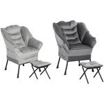 Homcom Lazy Chair And Ottoman With Side Pockets, Accent New. Price: $76.99.