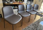 Jobs Bacco Dining Chairs Set Of 4 From Dwr Marrone Leather Modern Italy Used. Price: $2350.00.