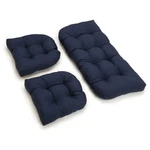 Blazing Needles Twill Settee Group Cushions Navy Of 3 New. Price: $77.77.