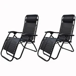 Outdoor Folding Dual-purpose Leisure Chairs 178*67*110CM W/ Pillow & Holder 2PCS New. Price: $215.99.