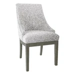 Benjara Side Dining Chair With Barrel Curved Back- Neutral Gray Textured Woven New. Price: $219.32.