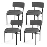 4 Pcs Dining Chair W/curved Backrest Padded Seat & Metal Legs For Room New. Price: $136.99.