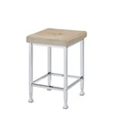Acme Raine Beige Velvet Antique White & Chrome Finish 24" Counter Height Stool New. Price: $328.69.
