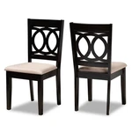 Bowery Hill Sand Upholstered Espresso Wood Dining Chairs (set Of 2) New. Price: $157.99.