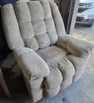 Ashley Furniture Beige Upholstered Recliner Chair Polyester Living Room Used. Price: $135.00.