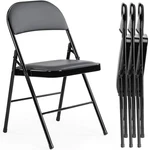 Sweetcrispy Folding 4 Pack Leather Padded Chairs Sturdy Metal New. Price: $104.26.