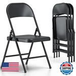 Make Changes Folding Chairs 4 Pack Heavy Duty Metal Capacity 360 Lbs New. Price: $169.36.