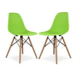 Aron Living Pyramid 17.5" Plastic And Wood Dining Chairs Black (set Of 2) New. Price: $130.99.