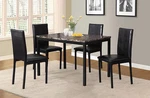 5PC Dining Room Table Set Laminated Faux Marble Top 4 Leather Chairs New. Price: $344.92.