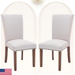 Colamy Upholstered Dining Chairs Set Of 2 Parsons Style Side Nailhead New. Price: $265.98.
