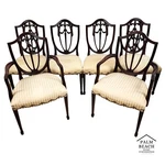 Kindel Dining Chairs Mahogany Shield Back Model 76-082 Set Of Used. Price: $3196.00.