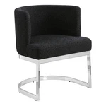 Best Quality Furniture Single Chair With Black Boucle Fabric And Chrome Base New. Price: $271.61.