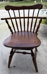 Bent Bros Solid Hard Rock Maple Colonial Windsor Spindle Arm Chair Swizzle Used. Price: $105.00.