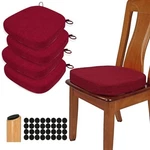 Thickened 2.5" Dining Chair Cushions Set Of U-shape High Density Foam 4 Red New. Price: $62.48.