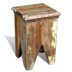 Stool Ottoman Foot Rest Side Table Solid Reclaimed Wood Vidaxl. Price: $149.99.