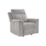 Barnsana Casual Power Recliner With Rocking Motion And Usb Port, Light Gray New. Price: $977.85.