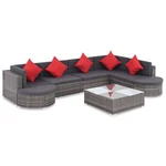 Patio Furniture Set 8 Piece Outdoor Sofa And Table Poly Rattan Gray Vidaxl New. Price: $564.99.