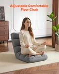 Adjustable Floor Gaming Chair Folding Lounge Coral Fleece Gray New. Price: $75.99.