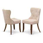 East West Furniture Sion 36" Fabric Dining Chairs Walnut/beige (set Of 2) New. Price: $240.48.