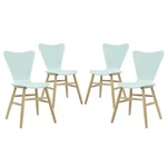 Modway Cascade 17.5" Modern Style Wood Dining Chair Light Blue (set Of 4) New. Price: $290.99.