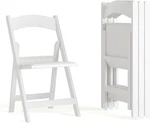 Flash Furniture Hercules Series Folding Chair - White Resin Set Of 4 800LB New. Price: $200.11.